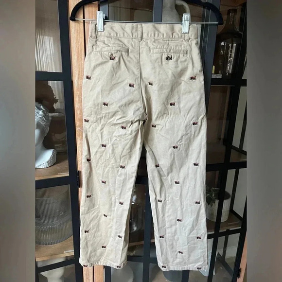 Janie and Jack Boys pants embroidered trains khakis holidays polar express - Picture 5 of 5
